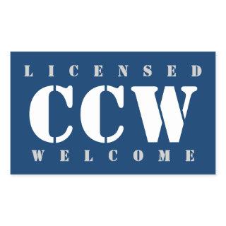 Licensed CCW Welcome Rectangular Sticker