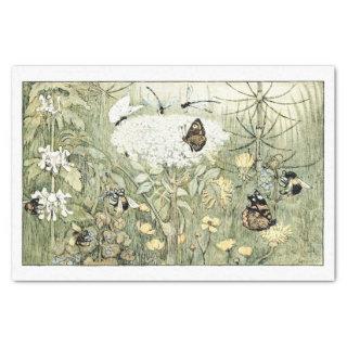LIFE IN A GARDEN VINTAGE SPRING TIME TISSUE PAPER