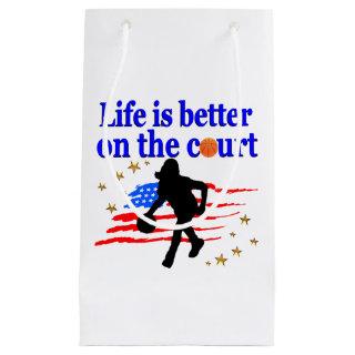 LIFE IS BETTER ON THE COURT USA DESIGN SMALL GIFT BAG