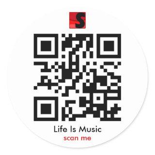 Life Is Music QR Sticker