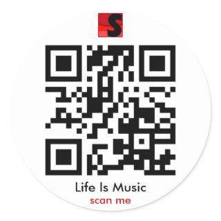 Life Is Music QR Sticker