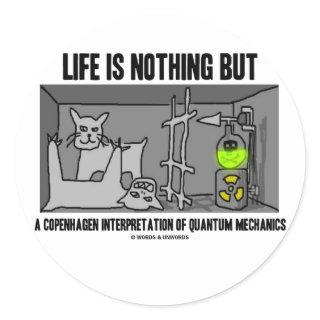 Life Is Nothing But A Copenhagen Interpretation Of Classic Round Sticker