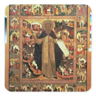 Life of St. Sergius of Radonesh, 1640s Square Sticker