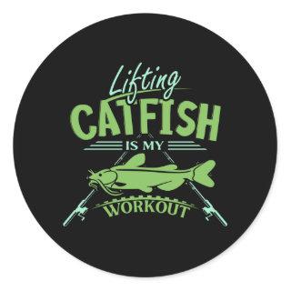 Liftign Catfish Classic Round Sticker