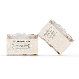 Light Beige Linen Paper Style Soap Band / Label