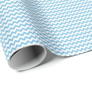 Light Blue and White Small Chevron