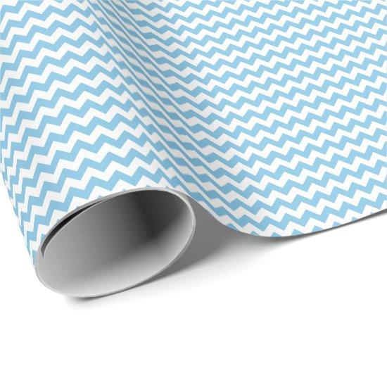 Light Blue and White Small Chevron