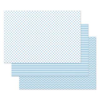 Light Blue and White Stripes Chevron Polka Dots  Sheets