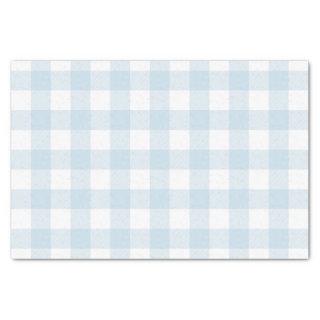 Light Blue Buffalo Check Pattern Tissue Paper