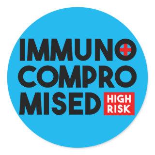 Light Blue Immunocompromised High Risk Classic Round Sticker