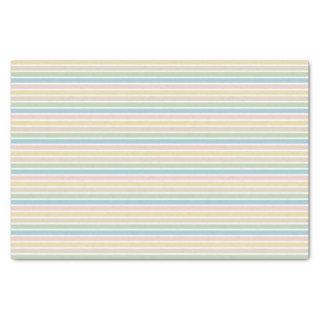 Light Blue Soft Green Blush Pink Stripes Pattern Tissue Paper