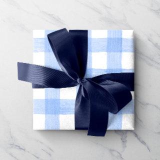 Light Blue Watercolor Gingham