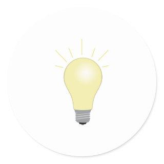Light Bulb Classic Round Sticker