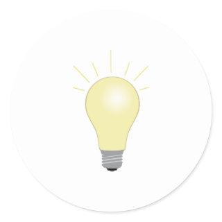 Light Bulb Classic Round Sticker