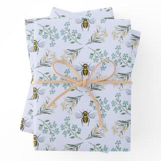 Light Buzz Cute Bee Floral Flower Girl Baby Shower  Sheets