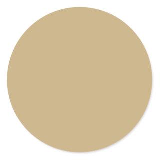 Light French Beige Solid Color Classic Round Sticker