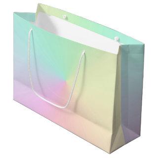 Light Gradient Ombre Rainbow Pastel Aesthetic   Large Gift Bag