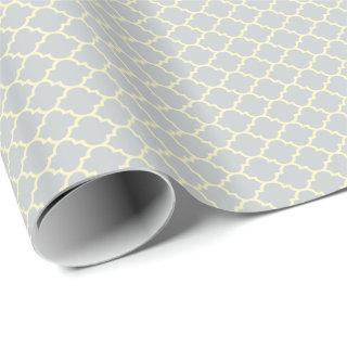 Light Gray And Beige Quatrefoil Pattern