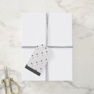 Light Gray Graduation Caps and Diploma Pattern Gift Tags