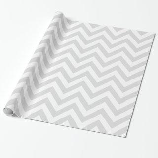 Light Gray White XL Chevron ZigZag Pattern