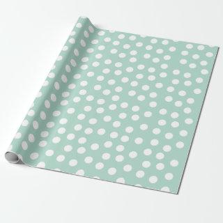 Light green mint polka dot