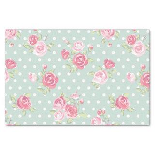 light green,pink roses,shabby chic,pattern,vintage tissue paper