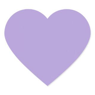 Light Pastel Purple Solid Color Heart Sticker