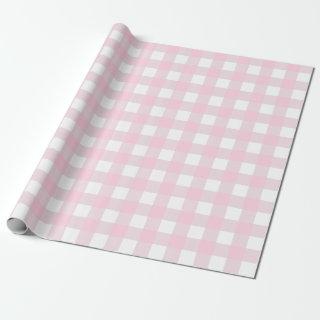 Light Pink and White Check Plaid |Large Pattern