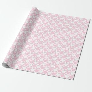 Light Pink and White Checkered Pattern With Hearts