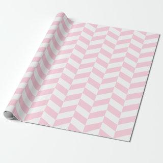 Light Pink and White Extra Large Herringbone