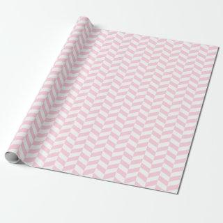 Light Pink and White Herringbone