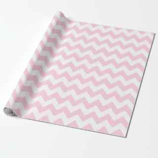 Light Pink and White Large Chevron