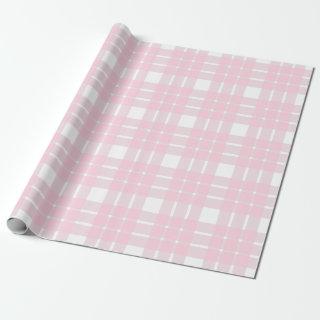Light Pink and White Plaid |Large Pattern