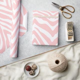 Light Pink and White Zebra Stripes Animal Print