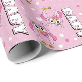 Light Pink Baby Polka Dot Owls