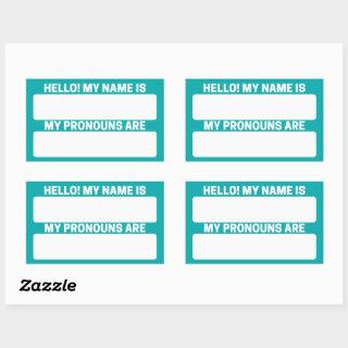 Light Sea Green Name & Pronoun Labels