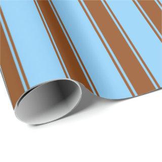 Light Sky Blue and Brown Stripes Pattern