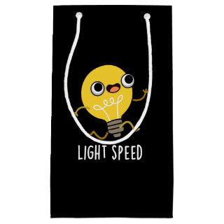 Light Speed Funny Running Bulb Pun Dark BG Small Gift Bag