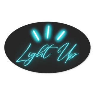 Light Up Oval Sticker
