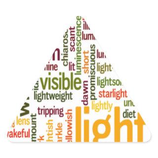 Light Word Cloud Art Print Triangle Sticker