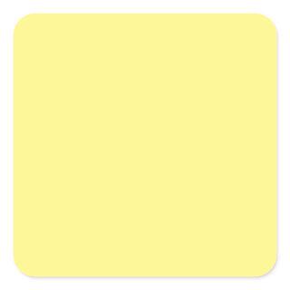 Light Yellow FFF888 Color With Option to Add Image Square Sticker
