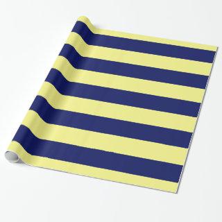 Light Yellow, Navy Blue XL Stripes Pattern V