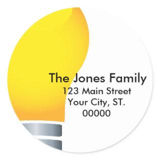 LightBulb Classic Round Sticker
