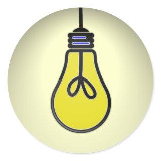 Lightbulb Idea Design Classic Round Sticker