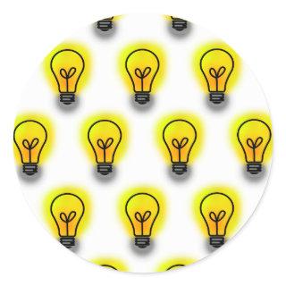 Lightbulbs Classic Round Sticker