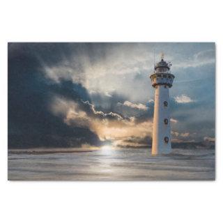 Lighthouse Daybreak Ocean Decoupage Tissue Paper