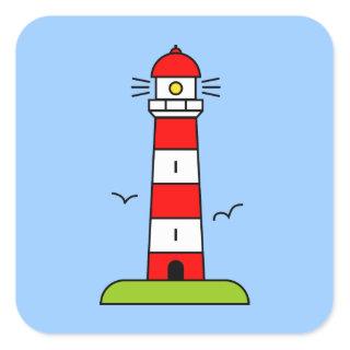 Lighthouse drawing stickers