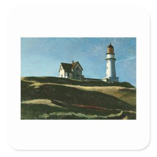 Lighthouse Hill - Edward Hopper Square Sticker