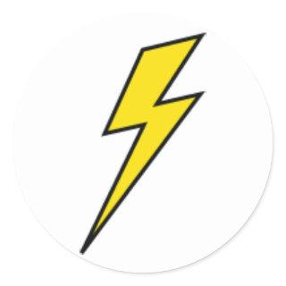 Lightning Bolt Classic Round Sticker