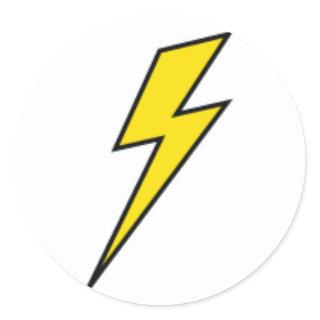 Lightning Bolt Classic Round Sticker